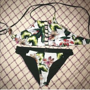 Sheer swimsuit cover & swimsuit. Never worn